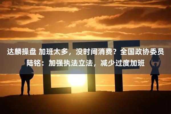 达麟操盘 加班太多，没时间消费？全国政协委员陆铭：加强执法立法，减少过度加班