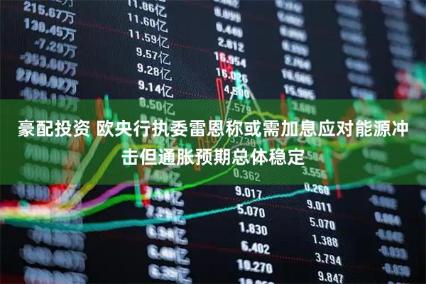 豪配投资 欧央行执委雷恩称或需加息应对能源冲击但通胀预期总体稳定