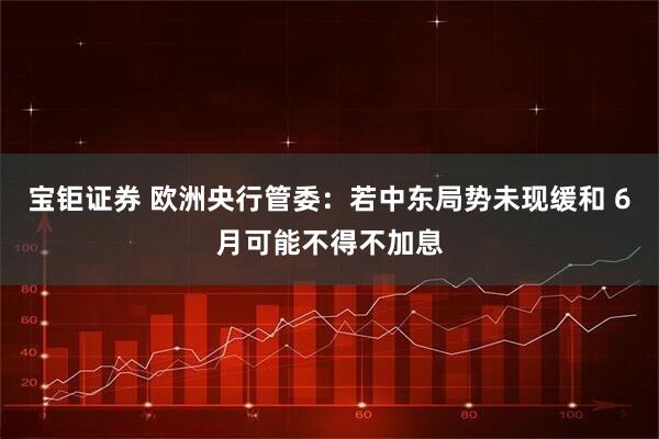 宝钜证券 欧洲央行管委：若中东局势未现缓和 6月可能不得不加息